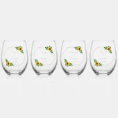 Sonnenblumengeometrie Weinglas Ohne Stiel (Vorderseite)