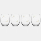 Sonnenblumengeometrie Weinglas Ohne Stiel (Hinten)