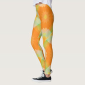 Sonnenblumengeometrisches Muster Leggings (Links)