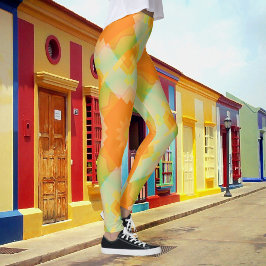 Sonnenblumengeometrisches Muster Leggings