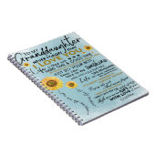 Sonnenblumengeschenk für meine Enkelin Notizblock (Rechte Seite)