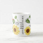 Sonnenblumengeschenk, positive Selbstversorgung Kaffeetasse (Mittel)