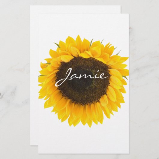 Sonnenblumengeschenke Briefpapier (Vorne/Hinten)