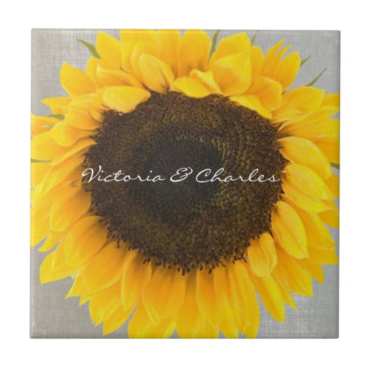 Sonnenblumengeschenke Fliese (Vorderseite)