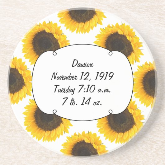 Sonnenblumengeschenke Getränkeuntersetzer (Vorne)