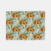 Sonnenblumengeschenke | Hell als Sonnenblume Fleecedecke (Vorderseite (Horizontal))