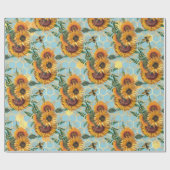 Sonnenblumengeschenke | Hell als Sonnenblume Geschenkpapier (Flach)