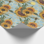 Sonnenblumengeschenke | Hell als Sonnenblume Geschenkpapier (Ecke)