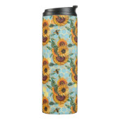 Sonnenblumengeschenke | Hell als Sonnenblume Thermosbecher (Nach links gedreht)