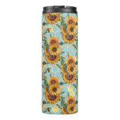 Sonnenblumengeschenke | Hell als Sonnenblume Thermosbecher (Rückseite)