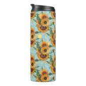 Sonnenblumengeschenke | Hell als Sonnenblume Thermosbecher (Nach rechts gedreht)
