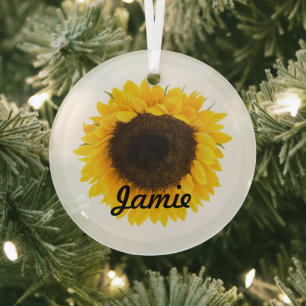 Sonnenblumengeschenke Ornament Aus Glas