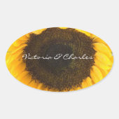 Sonnenblumengeschenke Ovaler Aufkleber (Vorderseite)