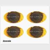 Sonnenblumengeschenke Ovaler Aufkleber (Blatt)