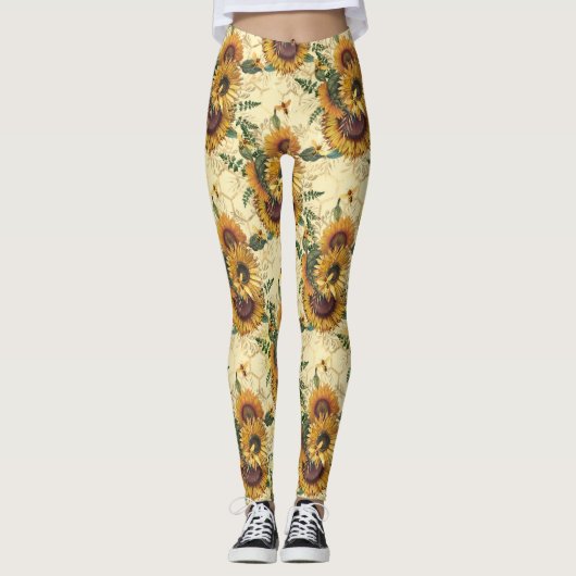 Sonnenblumengeschenke | Sonnenblumenumrundung Leggings (Vorderseite)
