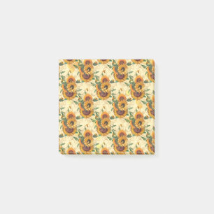 Sonnenblumengeschenke Sonnenblumenumrundung Post-it Klebezettel