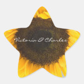 Sonnenblumengeschenke Stern-Aufkleber (Vorderseite)