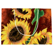Sonnenblumengeschenktasche Große Geschenktüte (Rückseite)