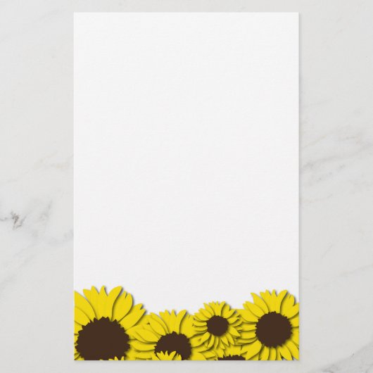 Sonnenblumengeschirr Briefpapier (Vorderseite)