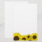 Sonnenblumengeschirr Briefpapier (Vorne/Hinten)