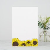 Sonnenblumengeschirr Briefpapier (Stehend Vorderseite)