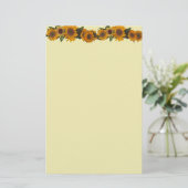 Sonnenblumengeschirr Briefpapier (Stehend Vorderseite)