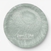 Sonnenblumengeschmack Weiße Blumen Kunst, Dichtung Pappteller (Vorderseite)