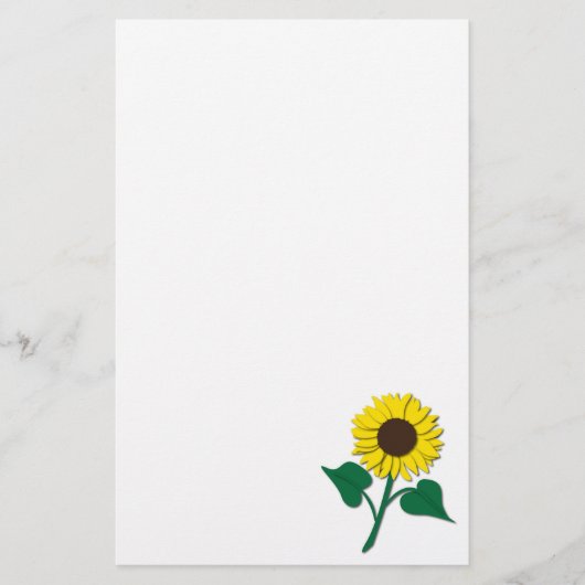 Sonnenblumengeschoss Briefpapier (Vorderseite)