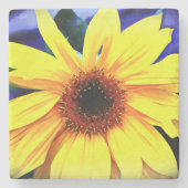 Sonnenblumengestein-Untersetzer Steinuntersetzer (Vorderseite)