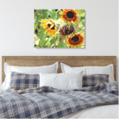 Sonnenblumengesteppte Leinwand (Insitu (Schlafzimmer))