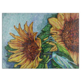 Sonnenblumenglas Schneidebrett (Vorderseite)