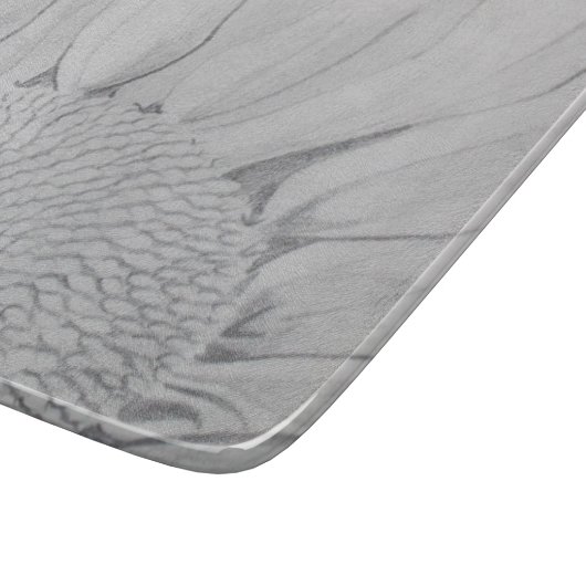 Sonnenblumenglasschneidemaschine Schneidebrett (Ecke)