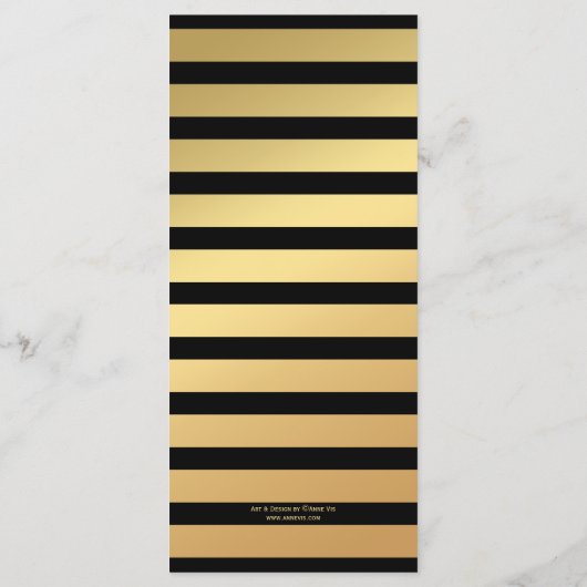 Sonnenblumengoldkarte für Hochzeiten oder Erntedan Menükarte (Rückseite)