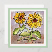 Sonnenblumengraskarte (Vorne/Hinten)