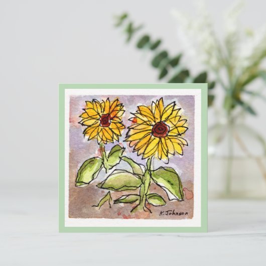 Sonnenblumengraskarte (Stehend Vorderseite)