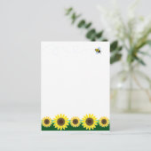 Sonnenblumengrenze Postkarte (Stehend Vorderseite)