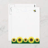 Sonnenblumengrenze Postkarte (Vorne/Hinten)