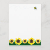 Sonnenblumengrenze Postkarte (Vorderseite)