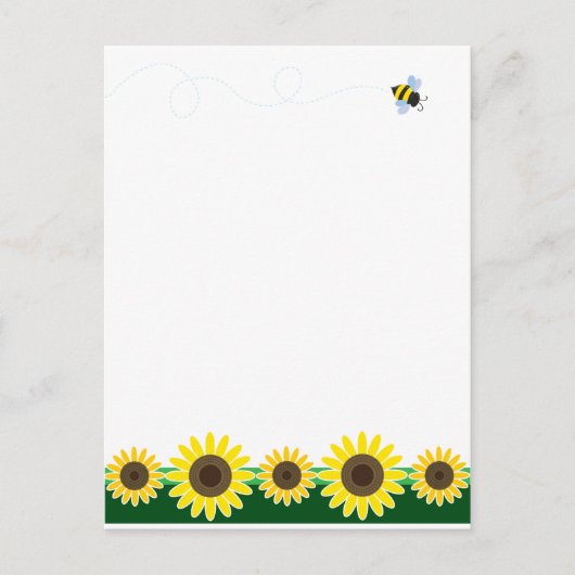 Sonnenblumengrenze Postkarte (Vorderseite)