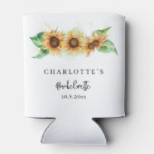 Sonnenblumengrün Blütenpflanzen Bachelorette Dosenkühler (Rückseite)