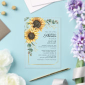 Sonnenblumengrün Brautparty Acryleinladungen (In Situ (Hochzeit))