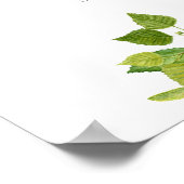 Sonnenblumengrün Brautparty Begrüßungszeichen Poster (Ecke)