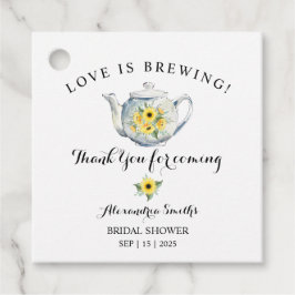 Sonnenblumengrün Danke für die Teedusche Geschenkanhänger