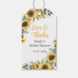 Sonnenblumengrün Danke Geschenkanhänger