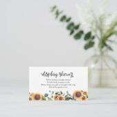 Sonnenblumengrün Herbst Babydusche Begleitkarte (Stehend Vorderseite)