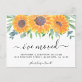 Sonnenblumengrün, ich bewege mich ankündigungspostkarte (Vorderseite)