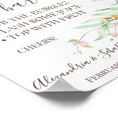 Sonnenblumengrün Mimosa Bar Brautparty Zeichen Poster (Ecke)