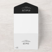 Sonnenblumengrün Schwarz und Weiß UAWG Wedding All In One Einladung (Außenbereich)