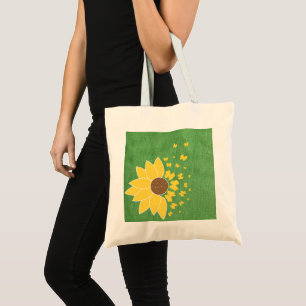 Sonnenblumengrün-Umhängetasche Tragetasche
