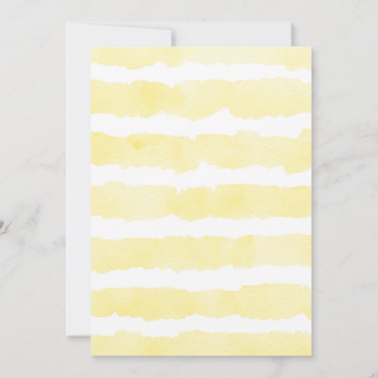 Sonnenblumengrün, weiße gelbe Mädchendusche Einladung (Rückseite)